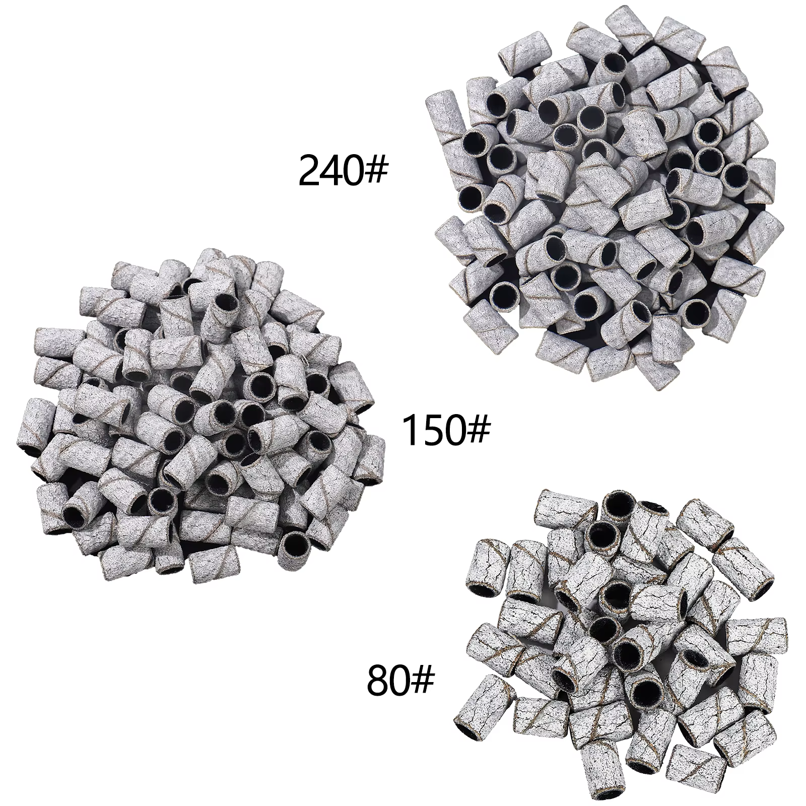 80 # 150 # 240 #   Zèbre bandes de ponçage Machine forets à ongles soins des pieds polissage manucur