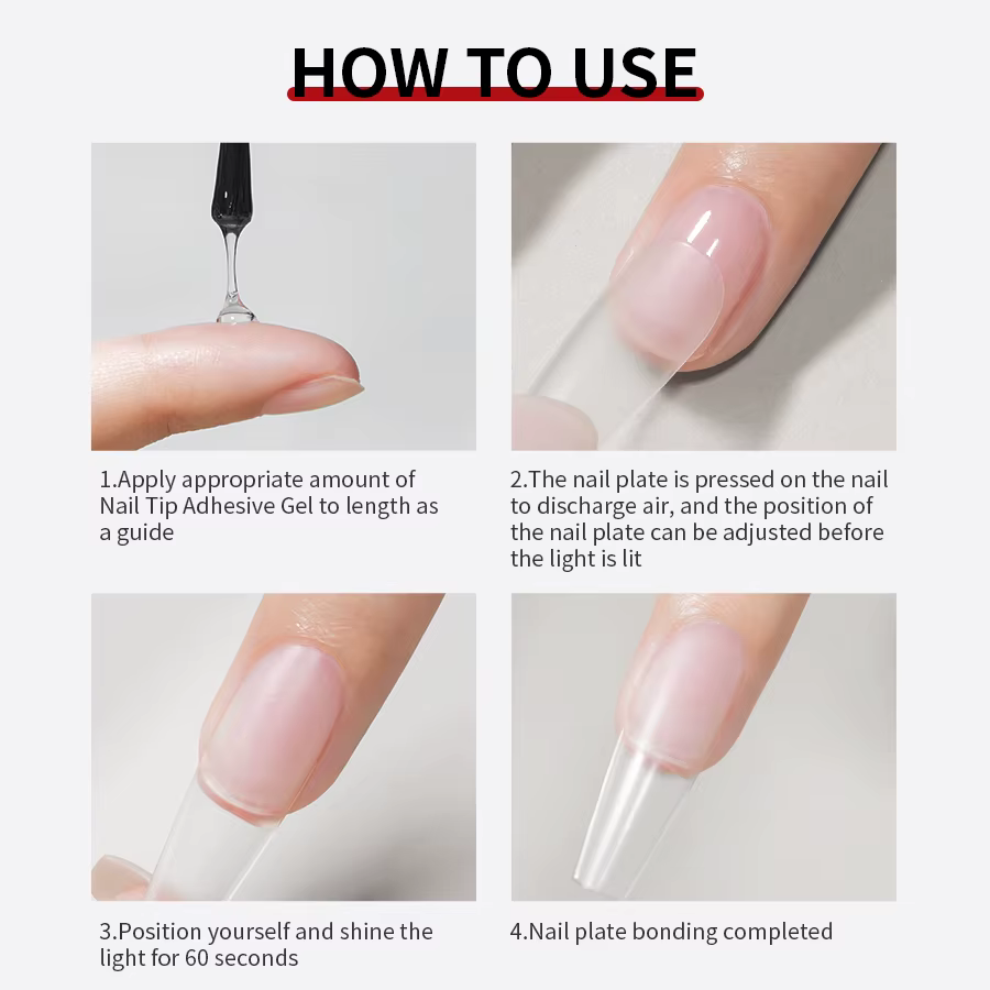 RS NACanon-Faux ongles adhésifs pour nail art, 12g, gel adhésif, imbibé, colle UV, N64.Solid