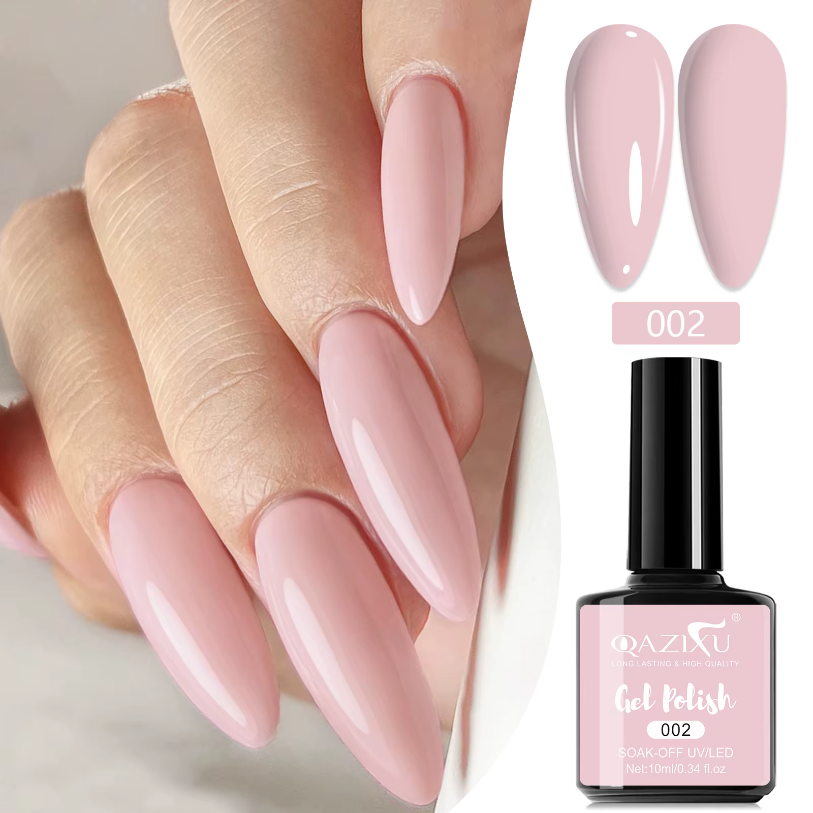 1/2 pièces 10 ml Vernis à ongles gel pailleté rose semi-permanent, vernis à ongles UV LED à faire tr