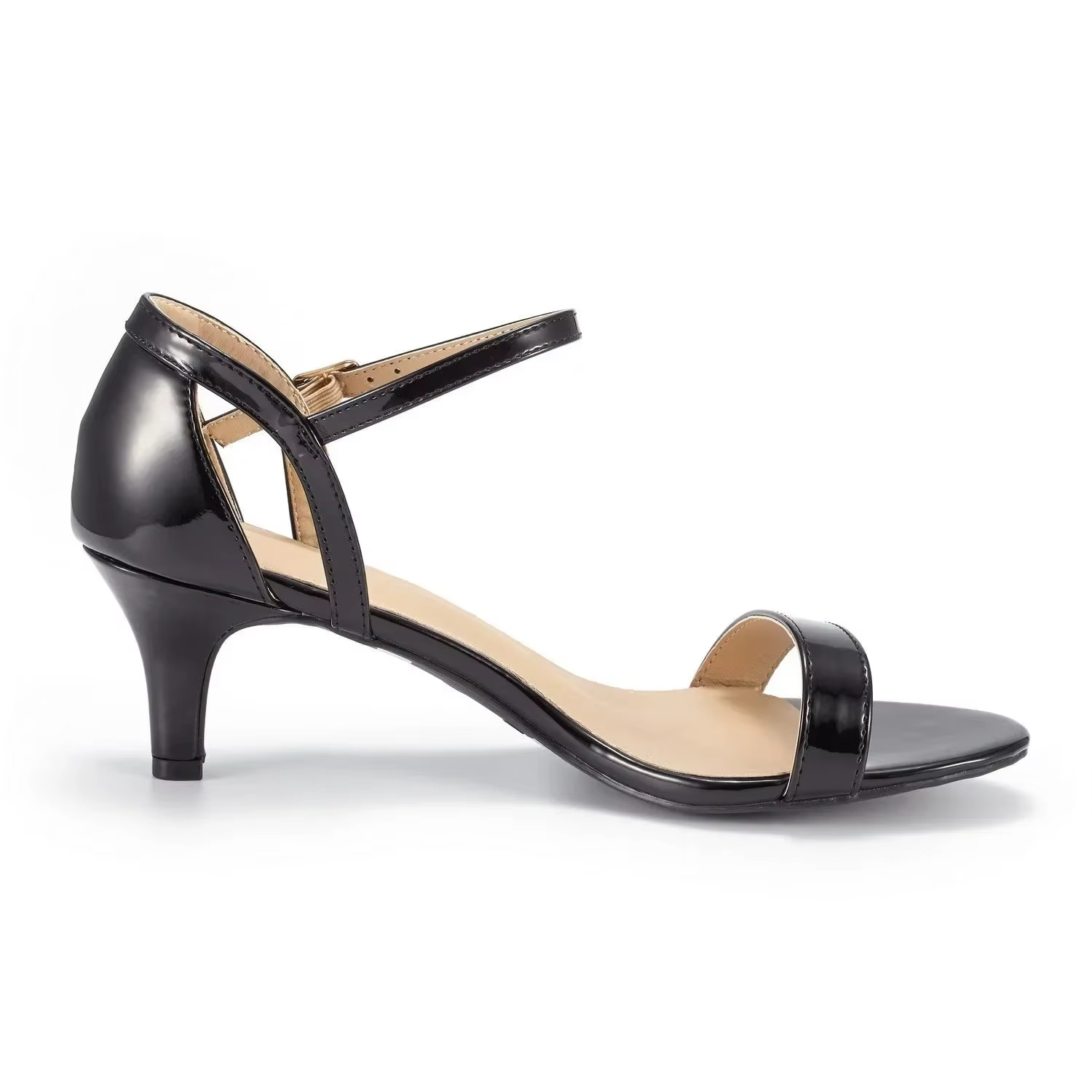 Sandales d'Été en Cuir Verni Multicolore pour Femme, Sexy, Talons Hauts Bas de 5cm, Sangle de Rincag