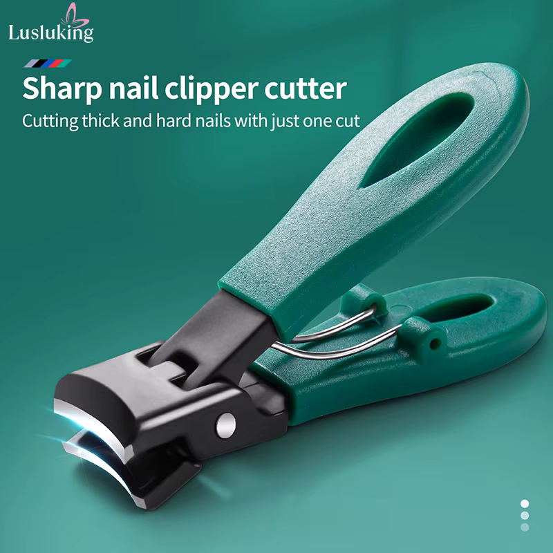 Coupe-ongles à grande mâchoire en acier inoxydable, outils de manucure, coupe-ongle, coupe-ongle, op