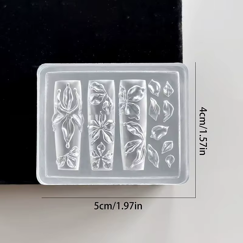 3D Lycoris Radiata fleur Silicone ongles Art moule Transparent manucure sculpture moule bricolage ro