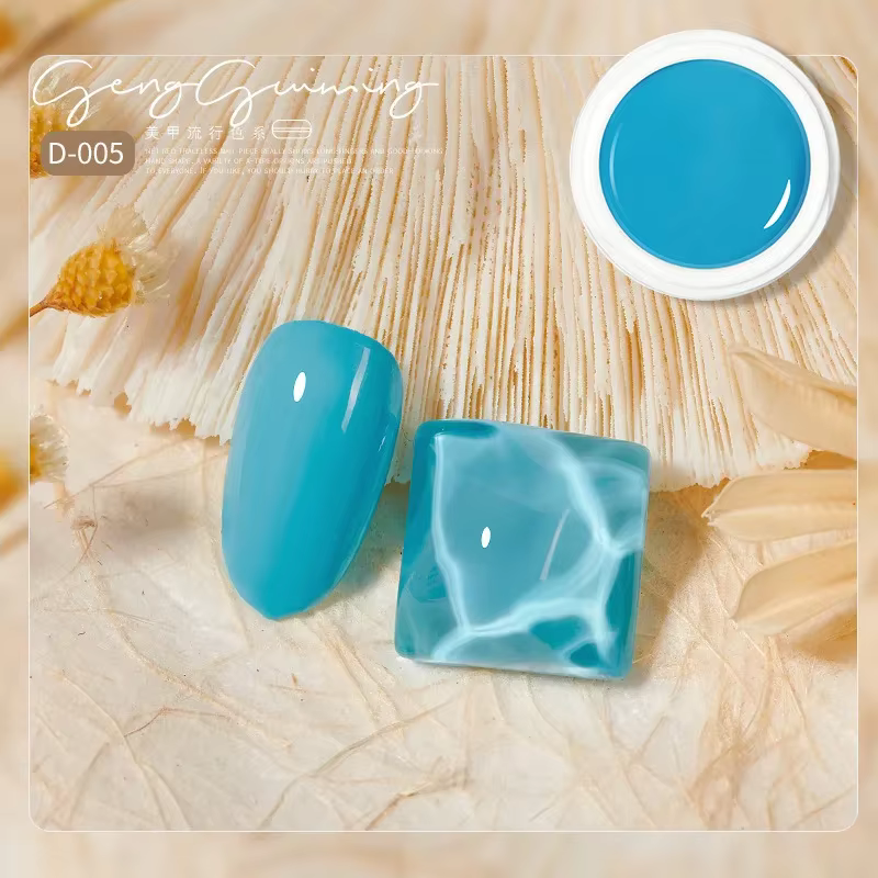 Nu Rose Bleu Vernis à ongles en gel crème solide Gel de peinture crémeux sans boue à couverture comp