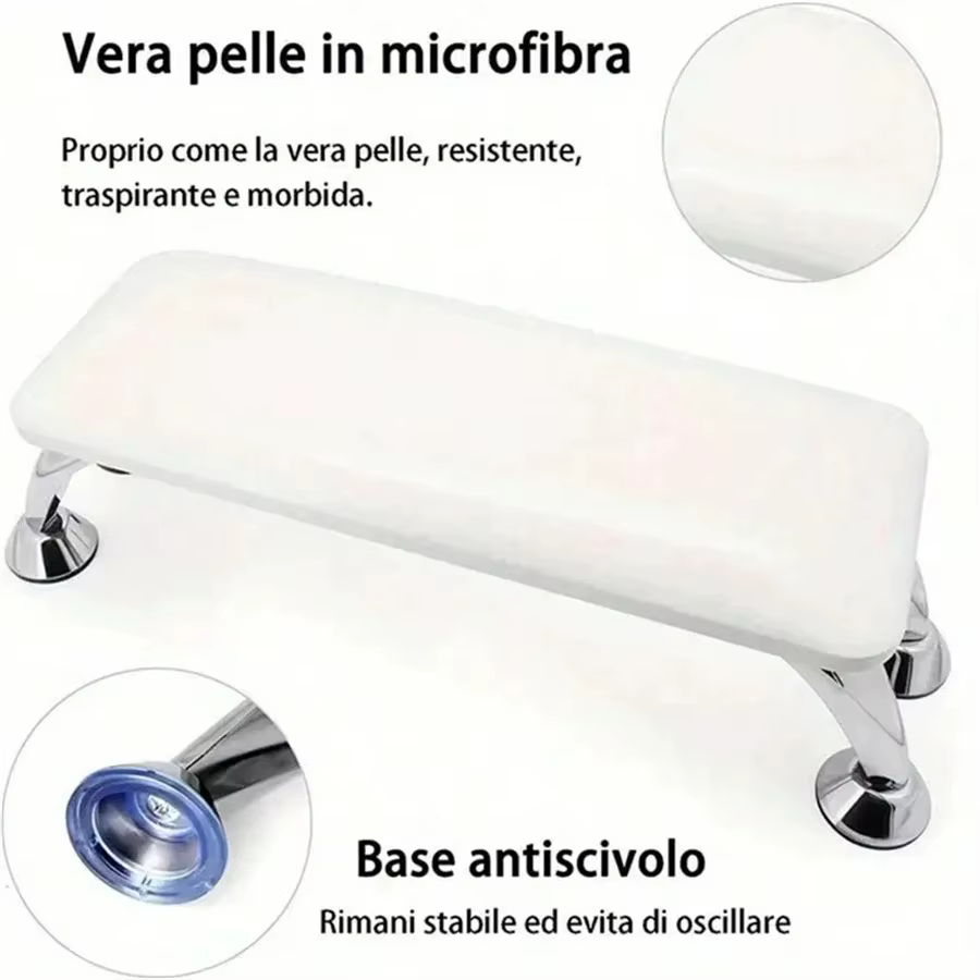 Grand accoudoir professionnel pour ongles, haute qualité, cuir PU, microfibre, lampe à ongles, oreil