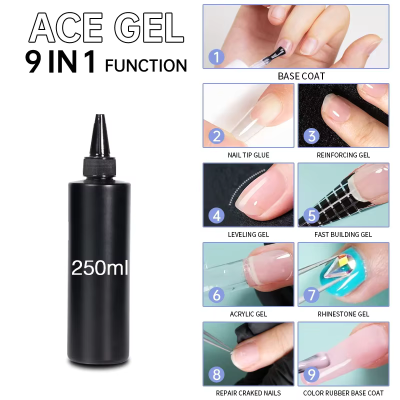 BOZLIN 250ml/500ml/1KG Super Brillant Top Coat Couleur Base Gel UV Mat Top Coat Gel de Renforcement 