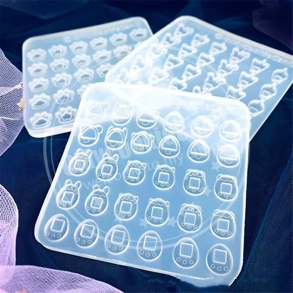 Tamagotchi-Moule à Ongles en Acrylique 3D en Résine, Décorations en Silicone, Plaques d'Estampage, A