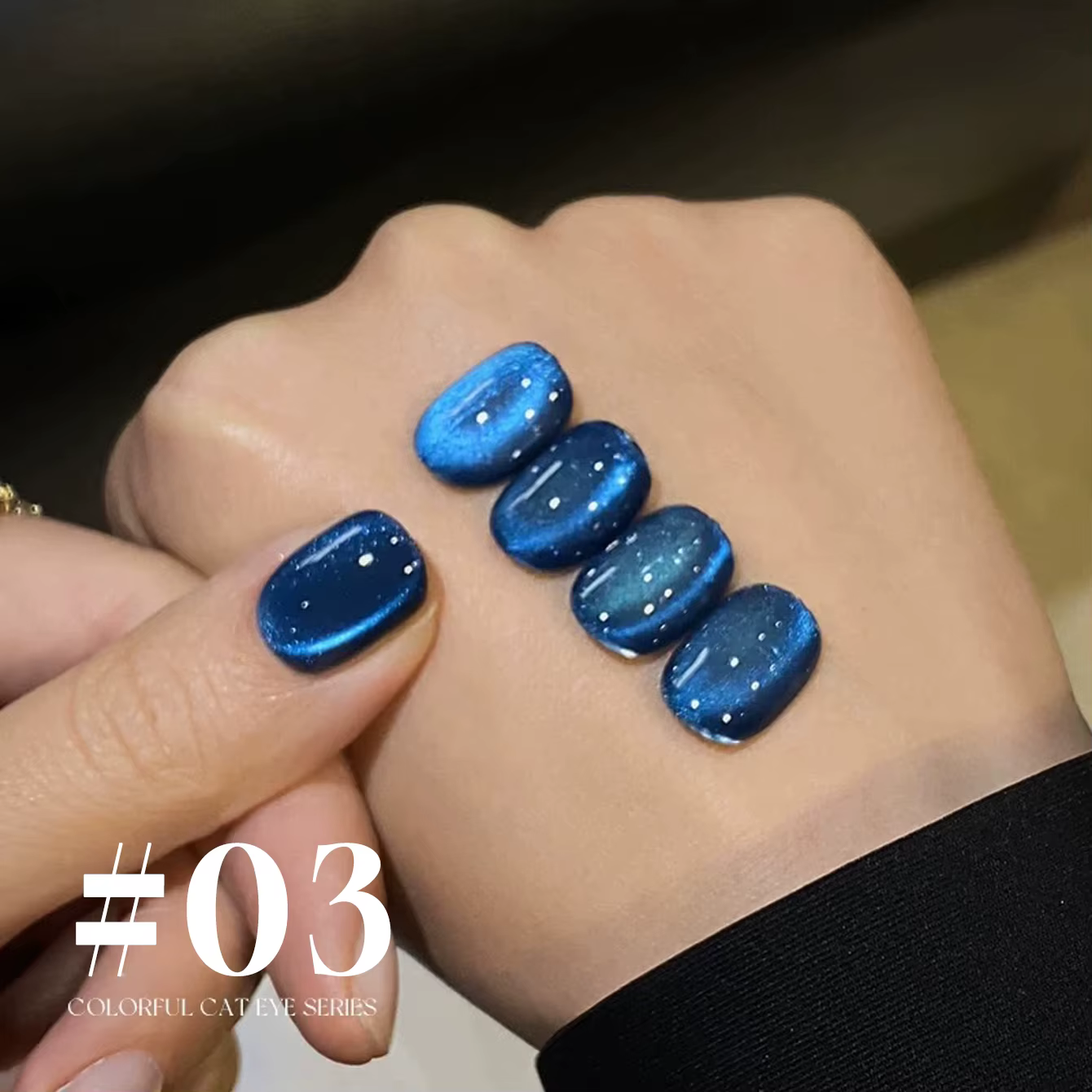 MIANEL 12ML 2026 Nouveau Vernis à Ongles Gel Magnétique Effet Œil de Chat Perles de Verre Bleues Ver