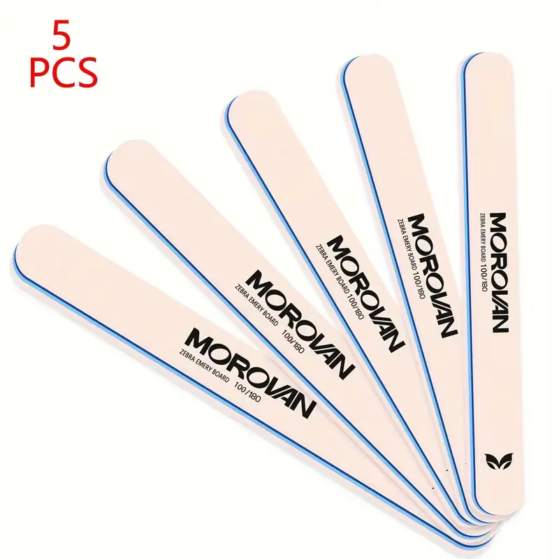 Ensemble de limes à ongles MOROVAN, bandes abrasives double face, hypoallergéniques, outils de pédic