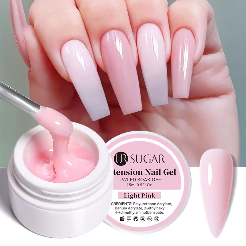 UR SUGAR – vernis à ongles UV LED, gelée d'extension, blanc laiteux, rose clair, 15ml, outils de man