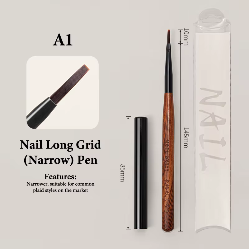 ♥ Bois de santal Nail Art peinture et stylo à rayures outil d'art des ongles pinceaux de peinture br