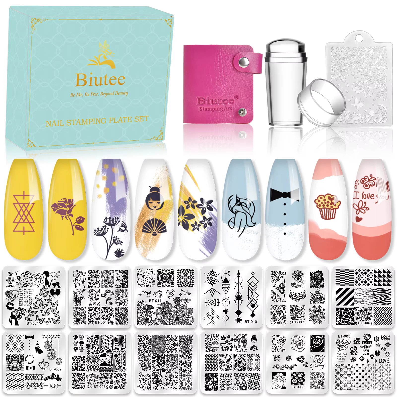 Biutee 2025 Nail Art estampage Gel débutant acrylique Kit d'ongles spécial polissage impression ongl