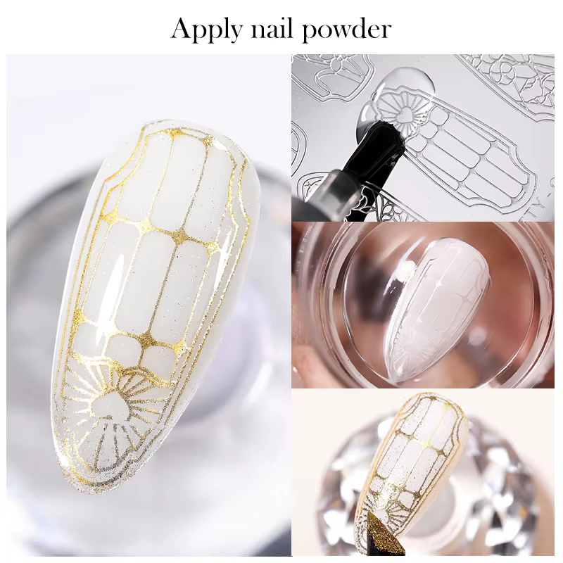 BORN PRETTY 10ml estampage mélange peinture à l'huile Gel estampage vernis poudre mélange et appliqu