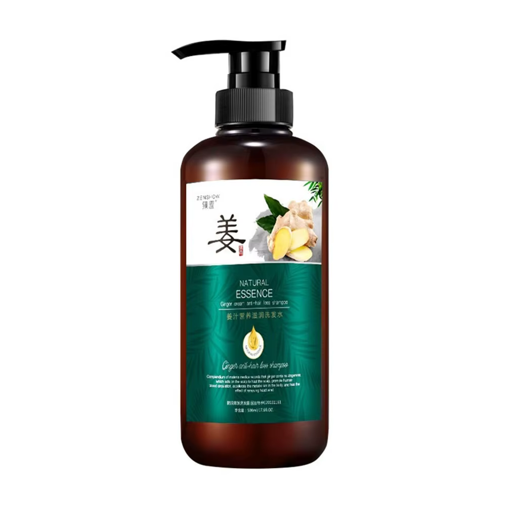Shampoing à l'huile essentielle de gingembre pour la croissance des cheveux, soin naturel Anti-perte
