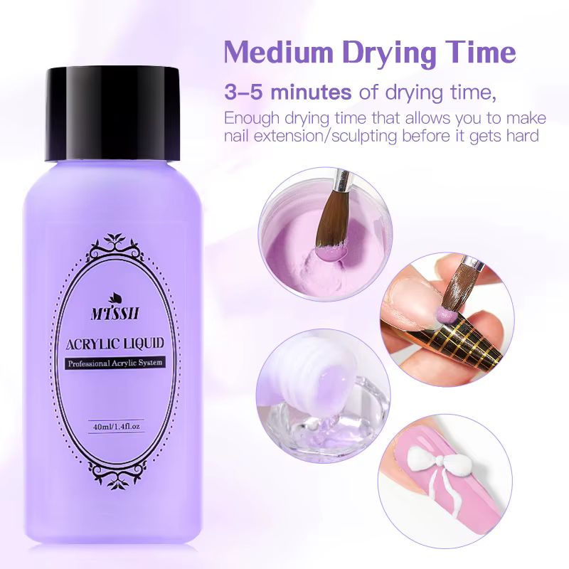 Ensemble d'outils pour liquide cristal, monomère liquide acrylique de 40ml, avec pinceaux de sculptu
