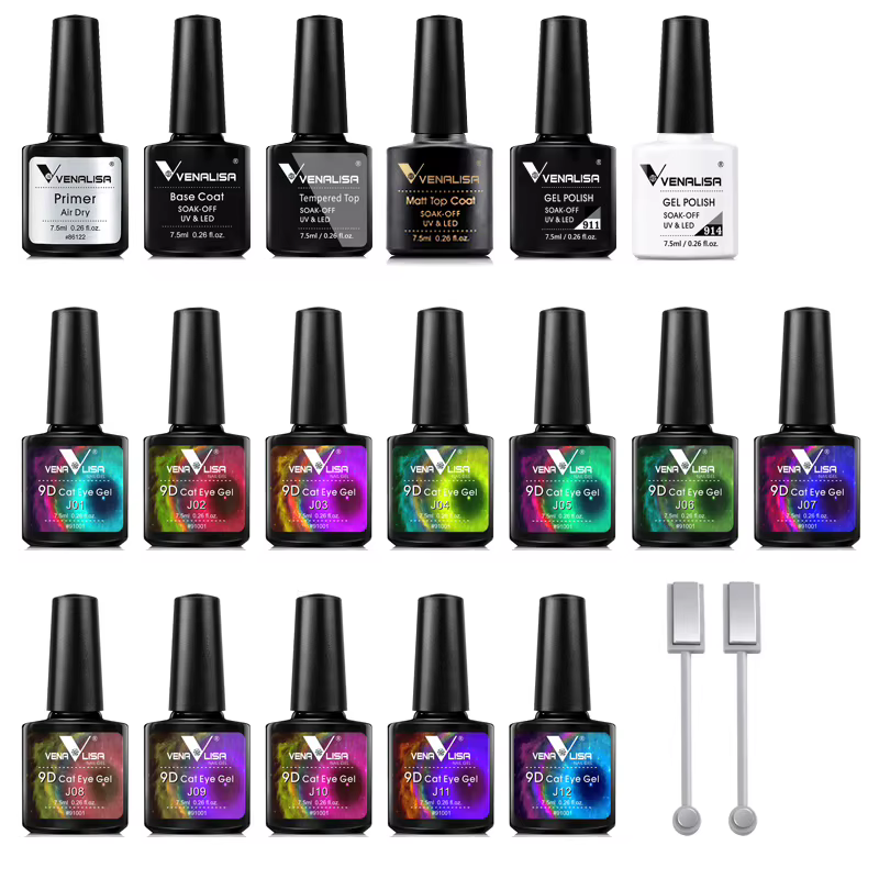 Venalisa – Kit de vernis à ongles en Gel magnétique 9D, nouveau Design de manucure, yeux de chat, la