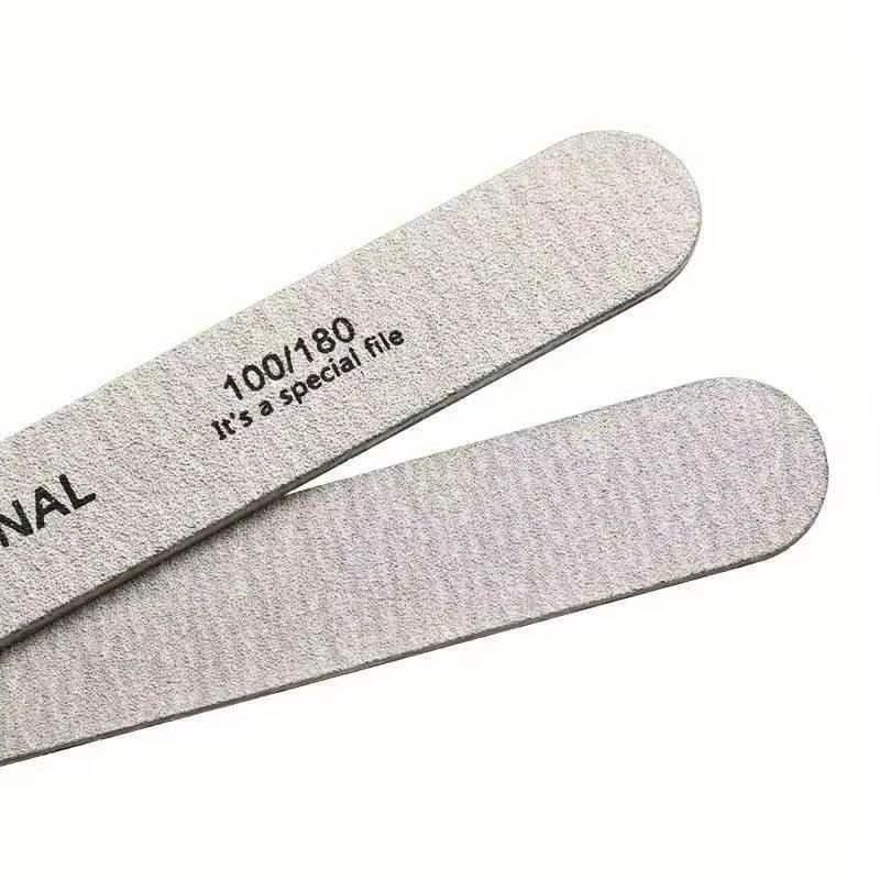 10/25/50 pièces lime à ongles 100/180/240 bloc tampon de ponçage en bois pédicure manucure UV Gel ve