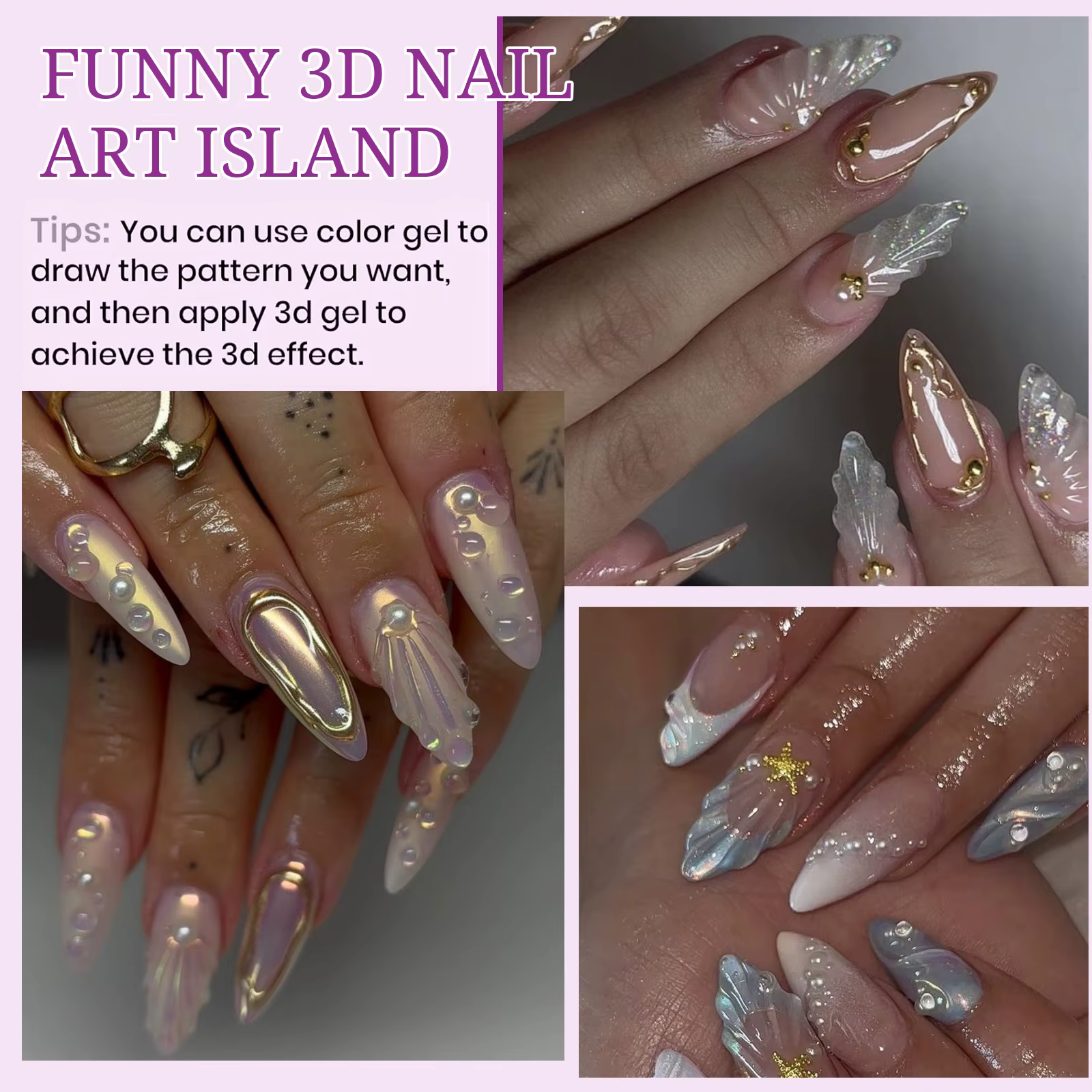 Gel de modélisation 3D pour Nail Art, adapté au Design des ongles, à faire soi-même, pour peinture, 