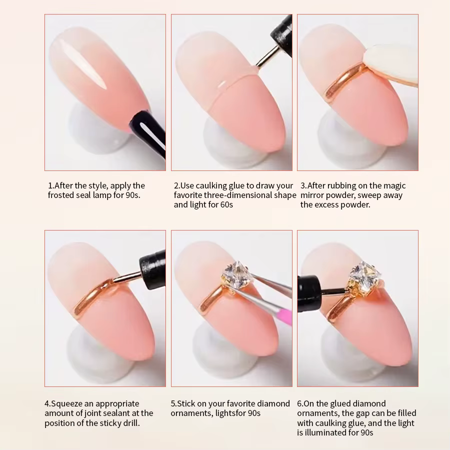 RSNAIL 4 en 1 Gel strass 15g Gel pour ongles Super fort pour décorations Nail Charm 3D ongles Bling