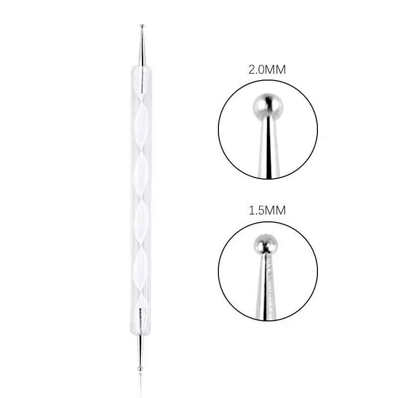 Stylo à points pour Nail Art, stylo à crochet à tige en spirale, dessin, peinture, marbrage, outils