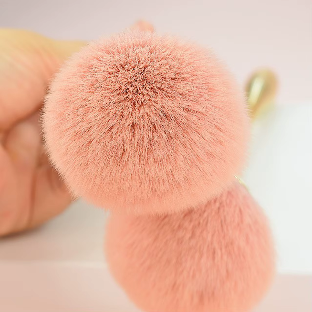 Brosse professionnelle en poudre à paillettes douces et moelleuses de grande taille, brosse de netto
