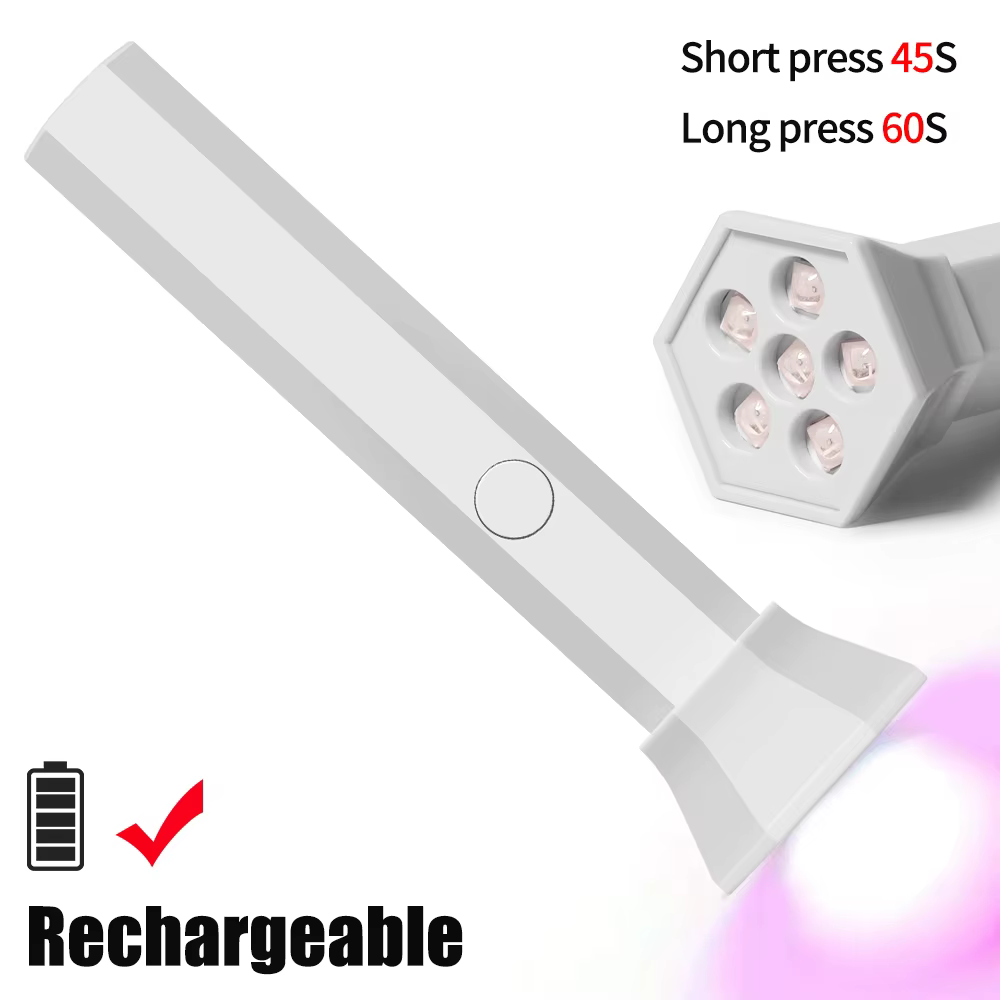 YIKOOLIN-Mini lampe à ongles aste sans fil pour gel à durcissement rapide, lumière UV pour détermine