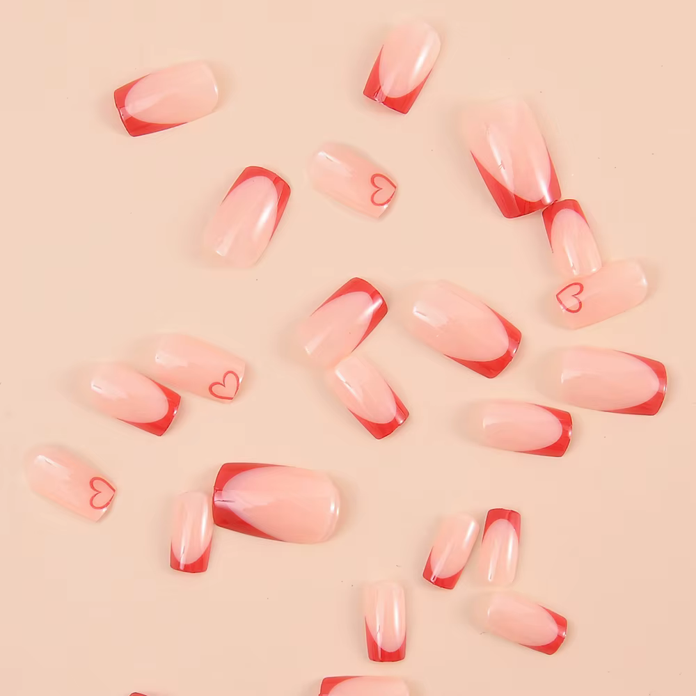 Embellissement des ongles détachables, patchs pour ongles, simple, vin rouge, français, européen et