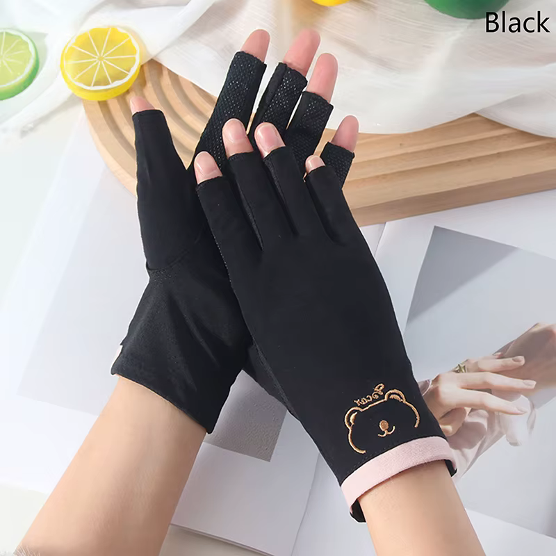 Gants anti-uv pour ongles, 1 paire, bouclier de Gel UV, sans doigts, outils de manucure, Nail Art, l