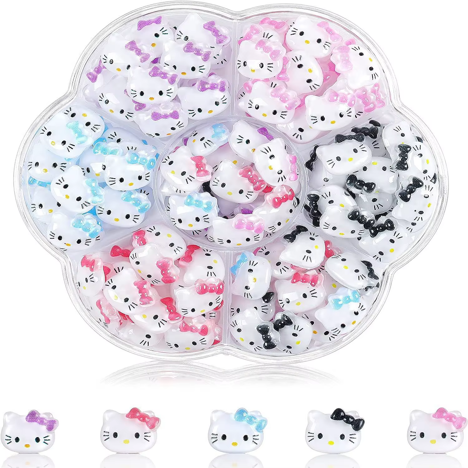 70 pièces/50 pièces Sanrio Hello Kitty Kawaii dessin animé Kuromi Nail Art breloques Kit 3D ongles s