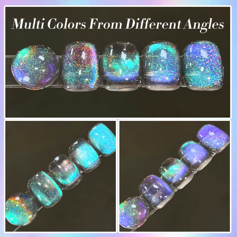 BORN PRETTY 10/15ml 9D bleu holographique arc-en-ciel chat Gel magnétique vernis à ongles tremper UV