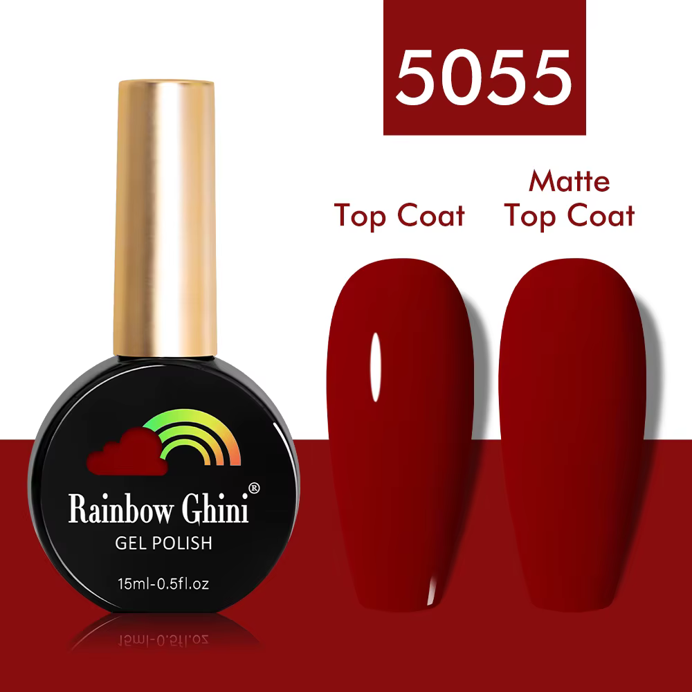 2023 Ghini – vernis à ongles en Gel rouge arc-en-ciel, vernis semi permanent uv couche de Base supér