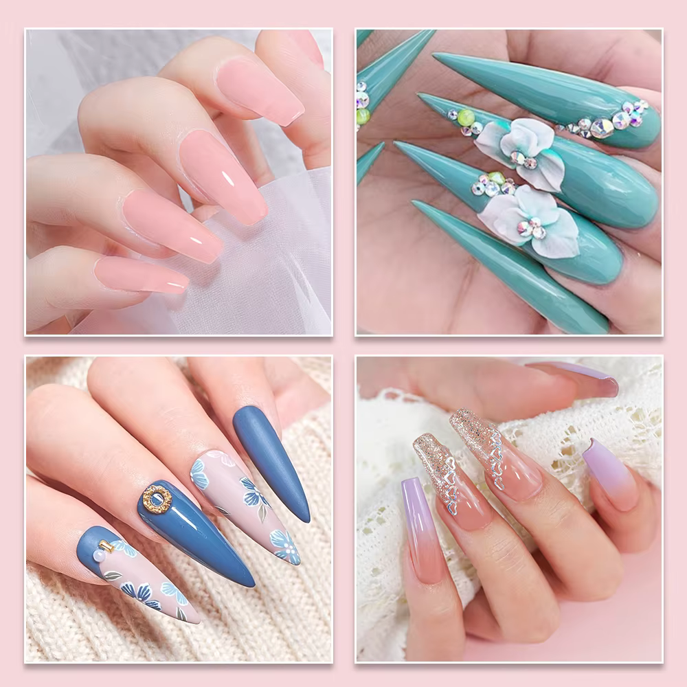 Poudre acrylique pour ongles et monomère liquide, décoration artistique pour ensemble de manucure, K
