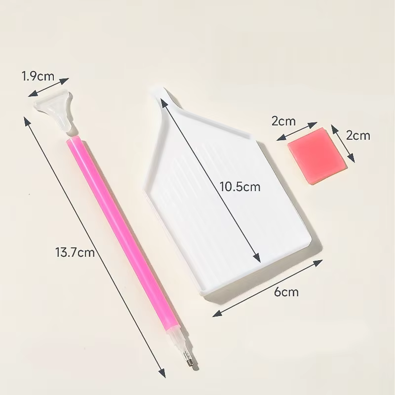 Pickers de strass pour Nail Art, stylo à points avec plateau de rangement, pâte à colle pour diamant