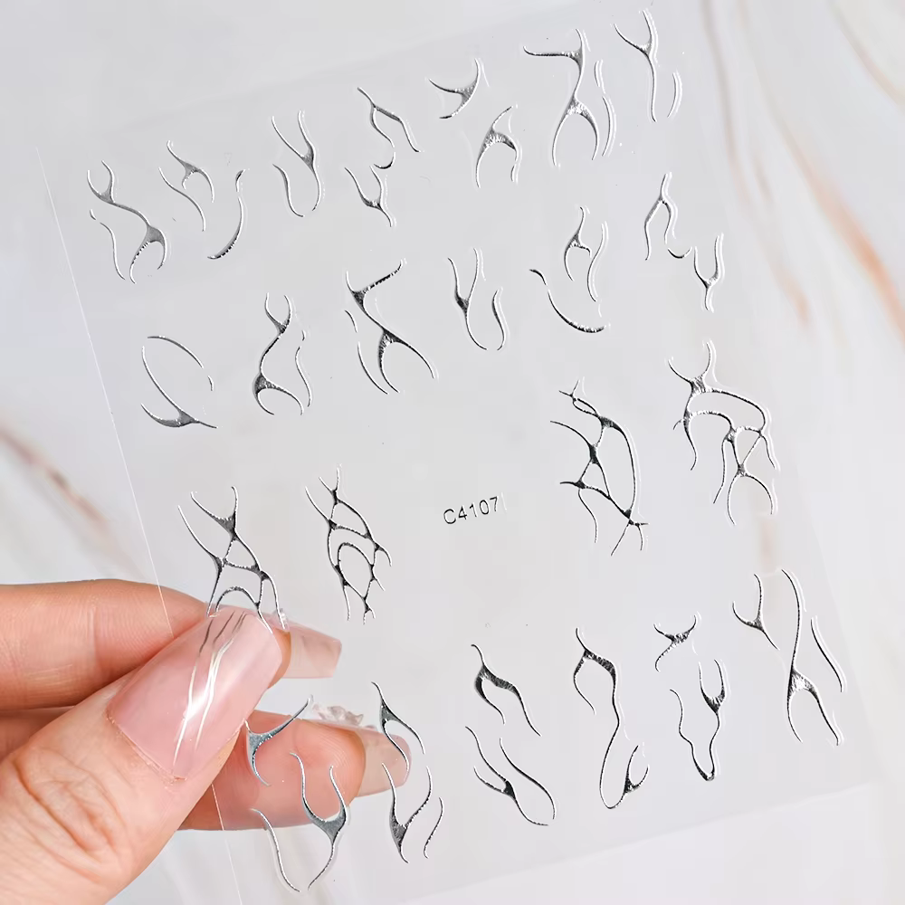 Autocollant pour ongles bronzant, Texture marbre doré 5D, 5 couleurs, motif de marbre irrégulier, dé