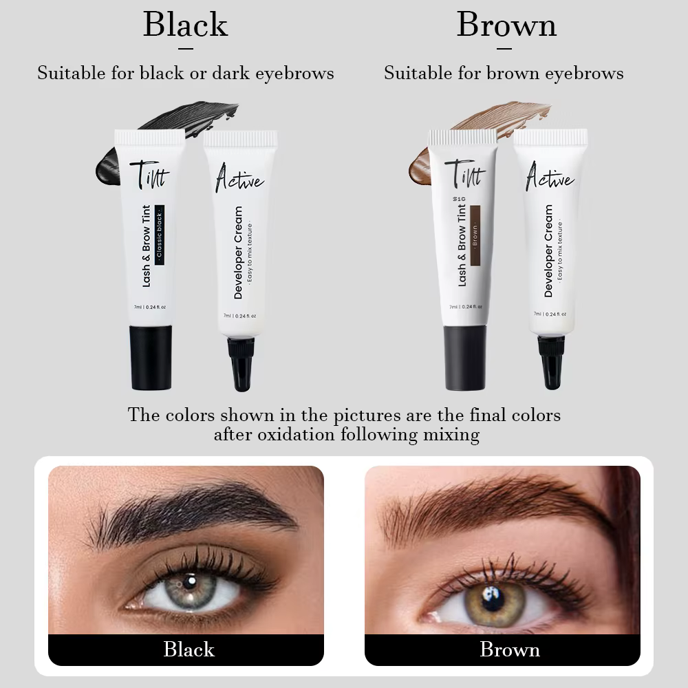 Gollee classique noir cils et sourcils colorant ensemble imperméable cils ascenseur teinte Kit rehau
