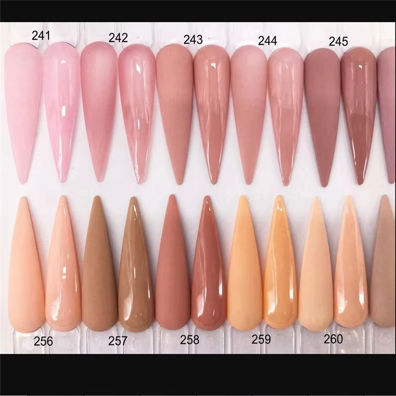 Poudre acrylique pour ongles nus en vrac, 50g/100g, 4 en 1, couleurs unies, poudres de cristal, Exte
