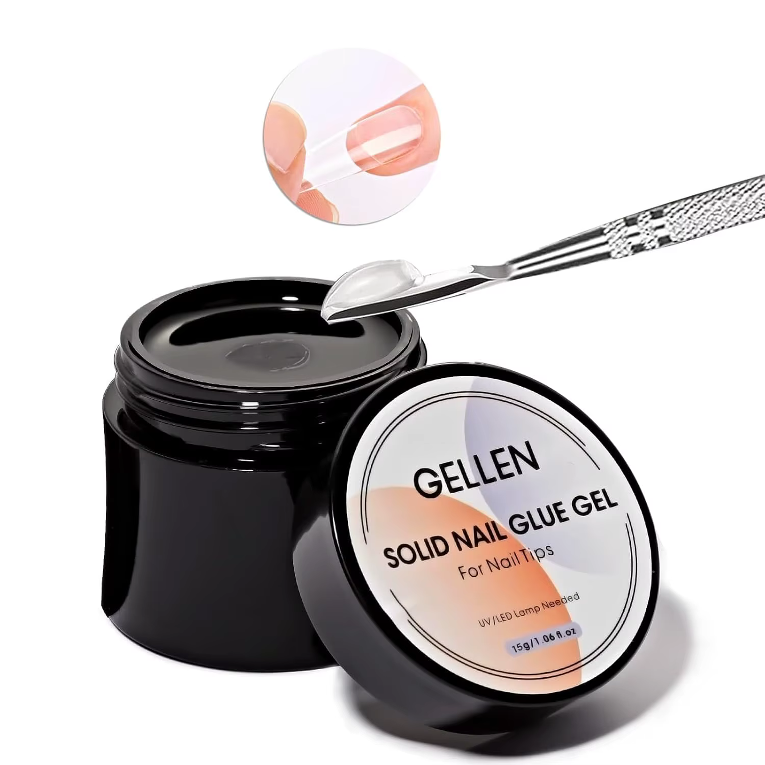 GELLEN 30g Polygel Colle à Ongles Gel Solide Kit Adhésif Dissolvant pour Faux Ongles en Acrylique La