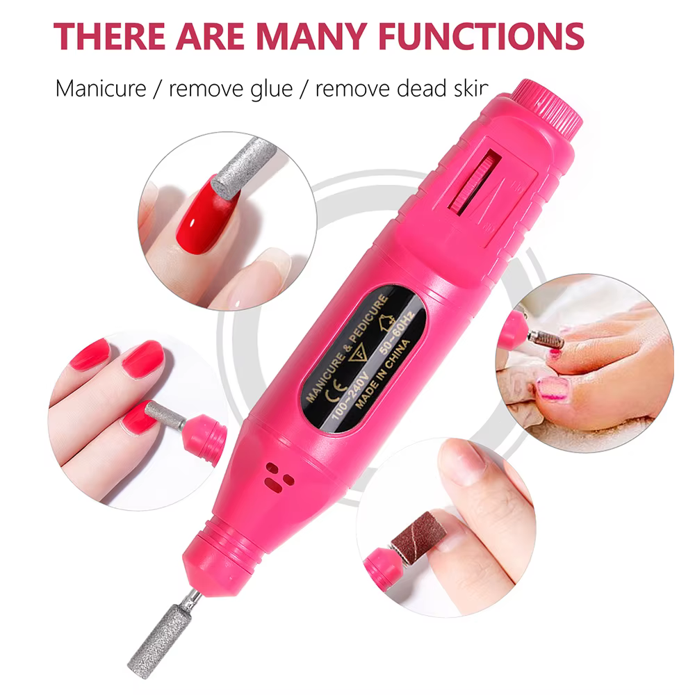 YIKOOLIN – ensemble d'outils d'art des ongles 7 en 1, avec lampe UV LED, perceuse électrique 20000 t
