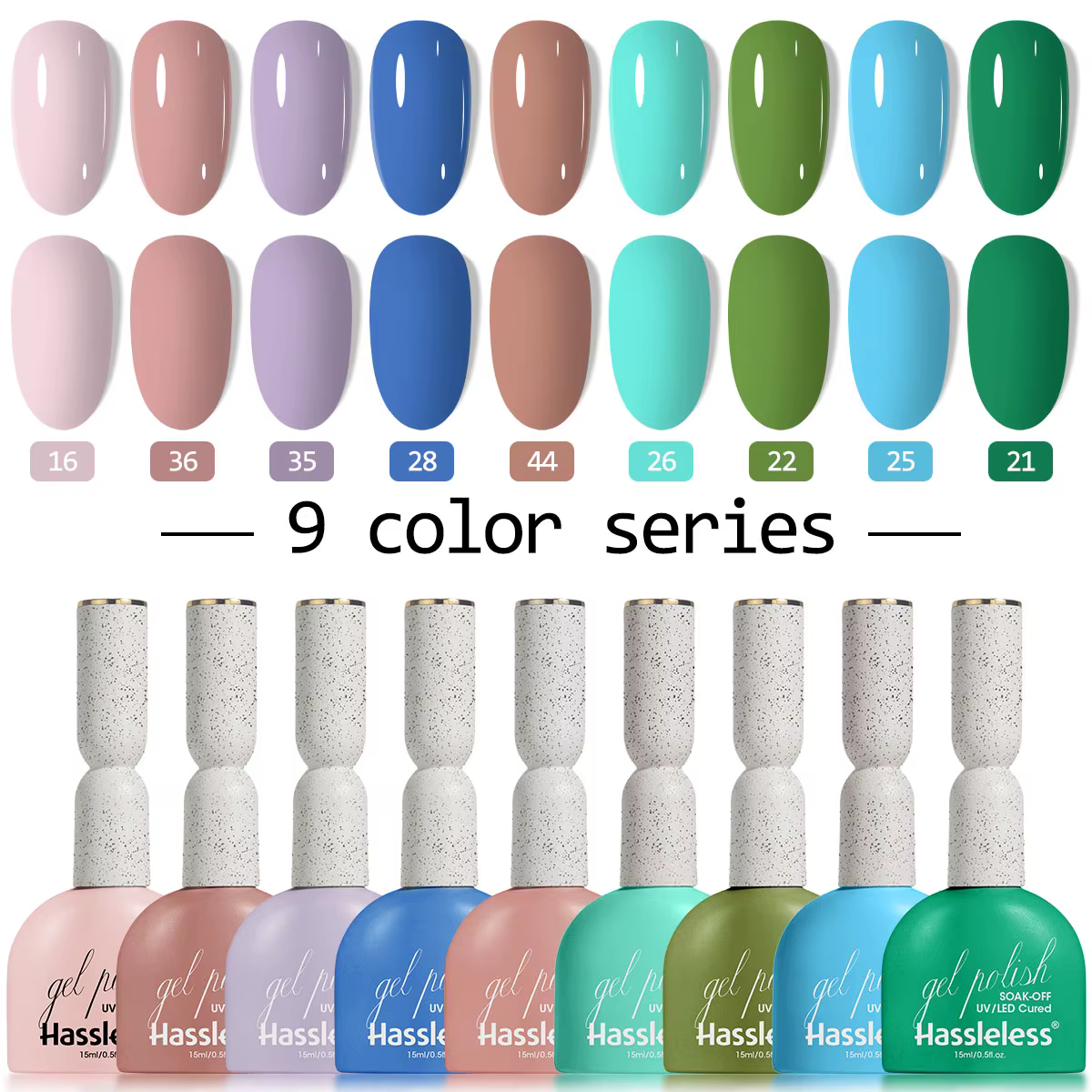 Ensemble de vernis à ongles en gel printemps/été, 9 couleurs, tendance et à la mode, vernis à ongles