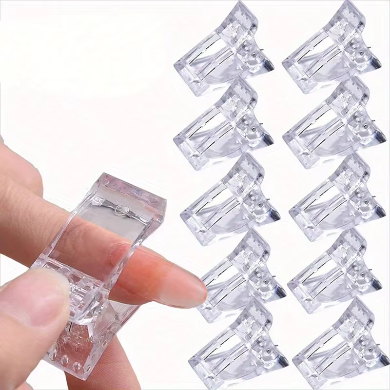 Pinces à ongles en Gel Transparent, 5/10 pièces, pointes de construction rapide, Extension de vernis