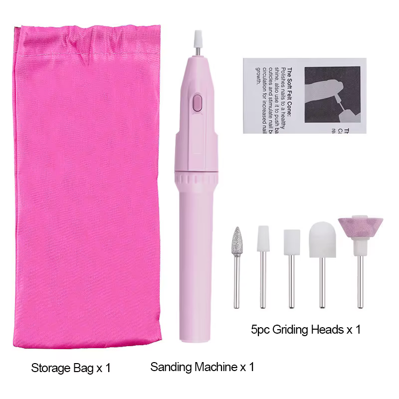 Polisseuse à ongles MINI Kit de perceuse à ongles électrique manucure pédicure meulage polissage Nai