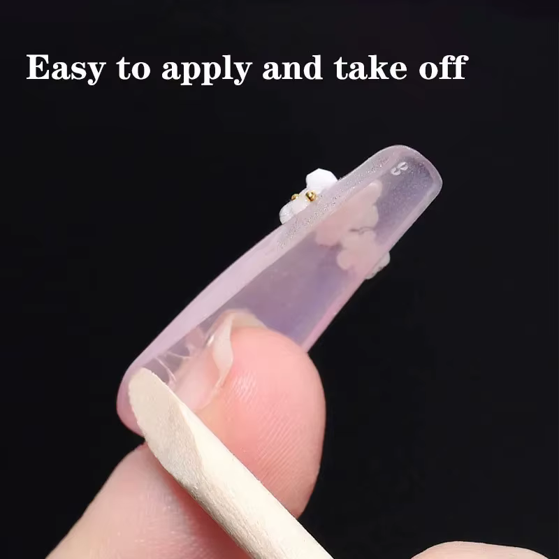 Colle à gelée Double face pour faux ongles, ruban adhésif Transparent pour Nail Art, autocollants de