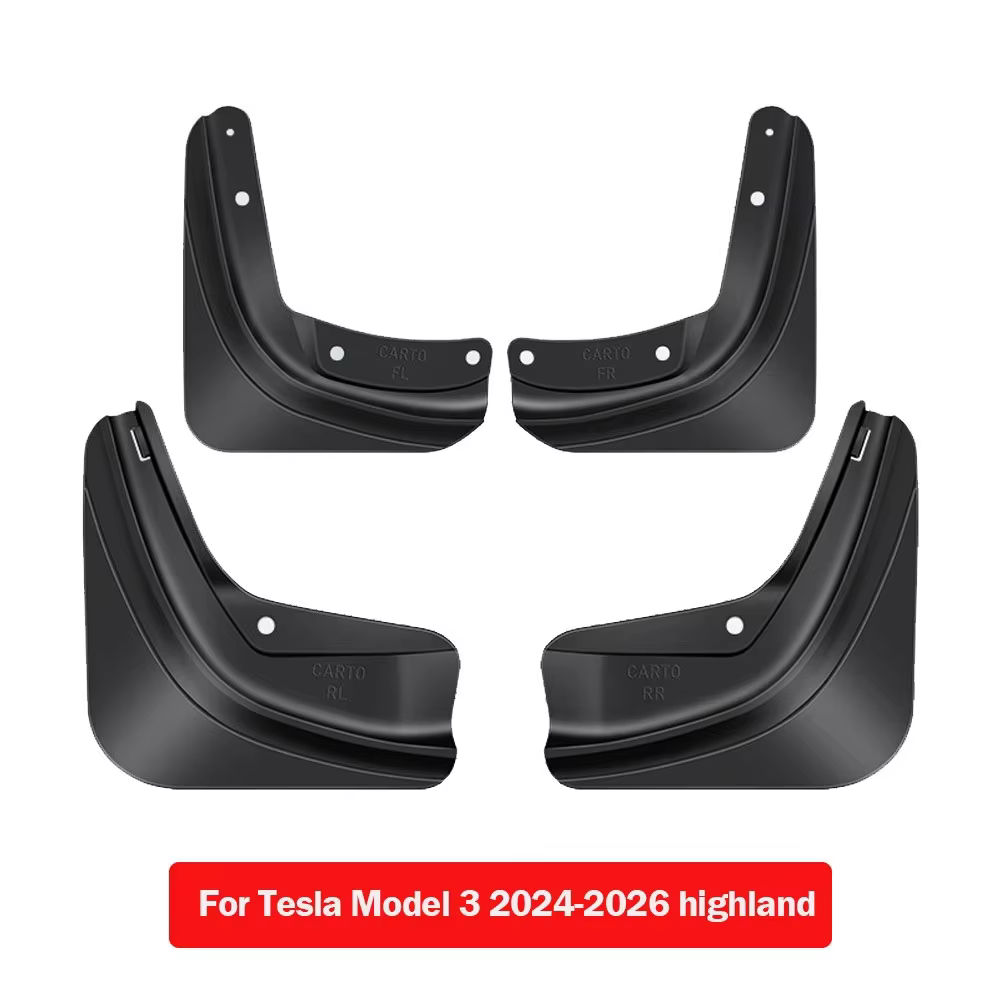 Accessoires pour Tesla Model Y et Model 3 2025-2026 : Bavettes anti-éclaboussures toutes saisons, pr