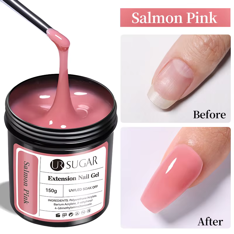 UR SUGAR 150g Extension gelée nue Rose rouge Extension rapide Gel vernis à ongles Extension UV LED m