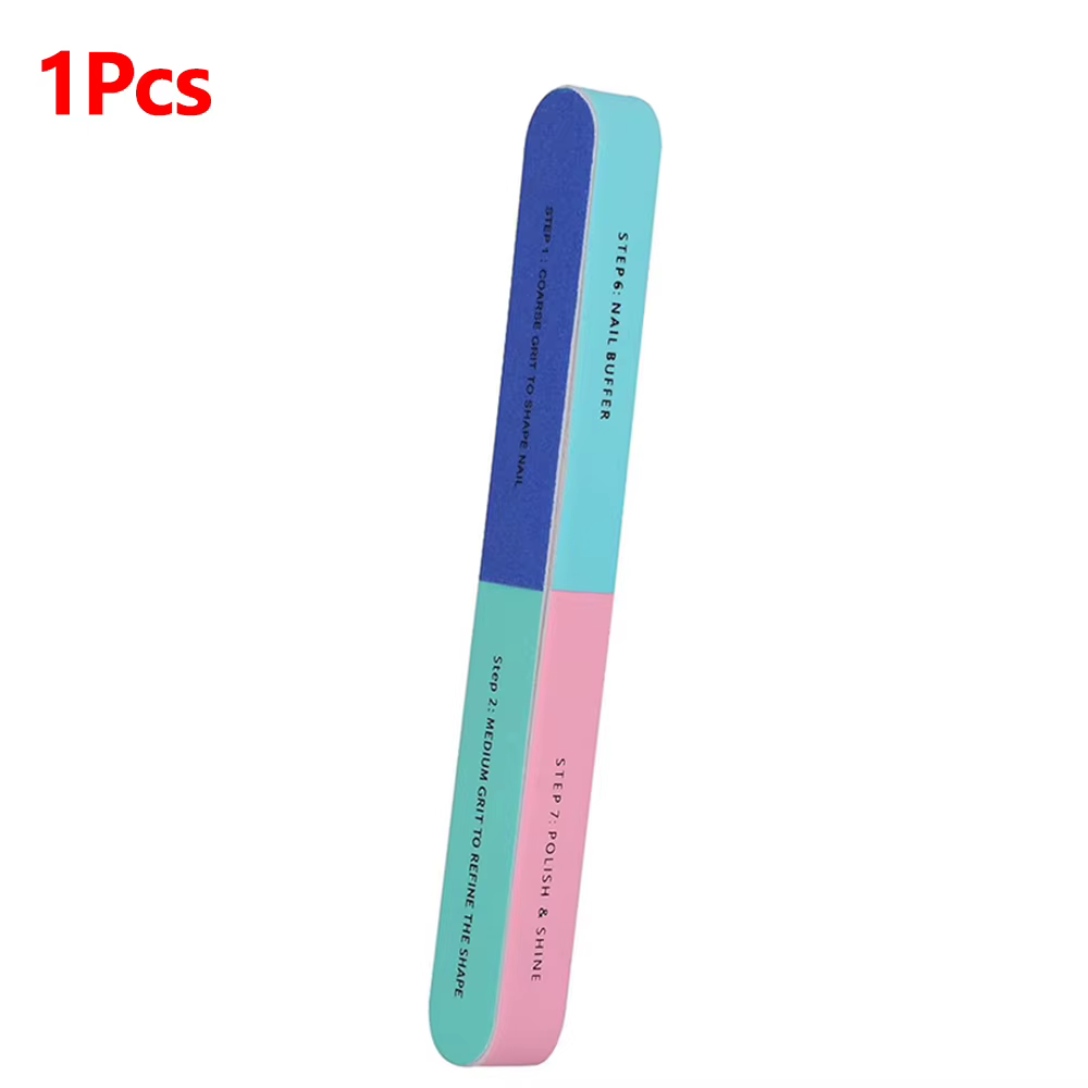 LULAA 1/5Pcs Lime à ongles multifonctionnelle 7 en 1, bloc de polissage pour la coupe, le limage et 