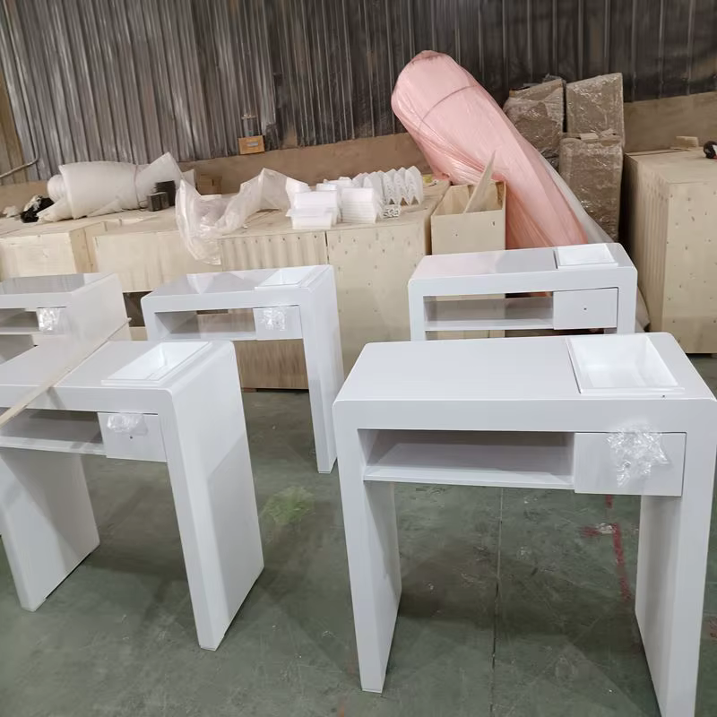 Poste de travail pour femmes, support de bureau pour ongles, accoudoir, aspirateur, organisateur de
