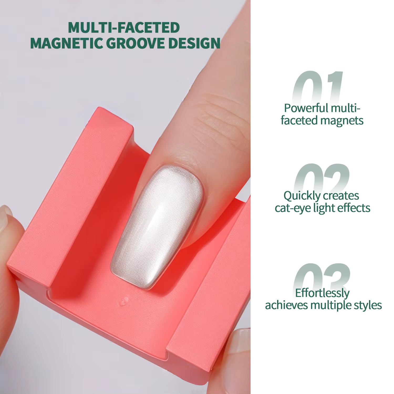 Nailpop mise à niveau oeil de chat aimant français creux oeil de chat Nail Art facile pour les début