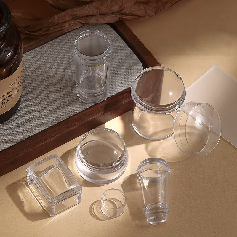 Kit d'estampage pour vernis à ongles en Silicone Transparent, modèles de pochoirs pour manucure fran