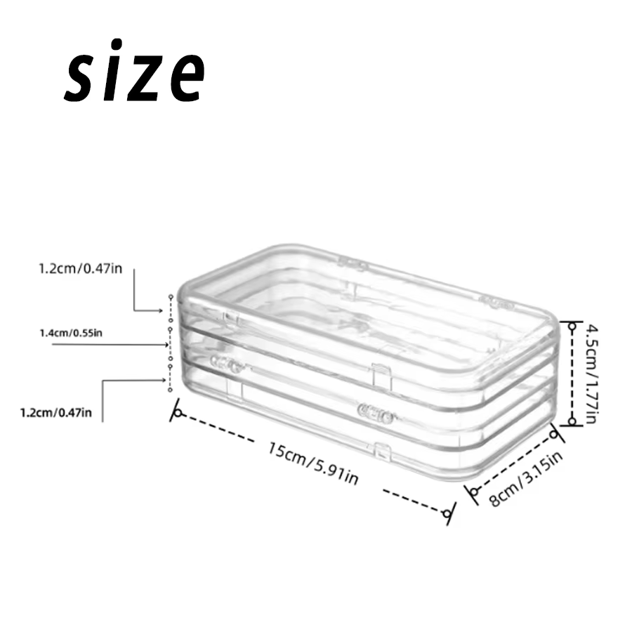 1 boîte de rangement pliable en acrylique transparent pour manucure, boîte de rangement anti-poussiè
