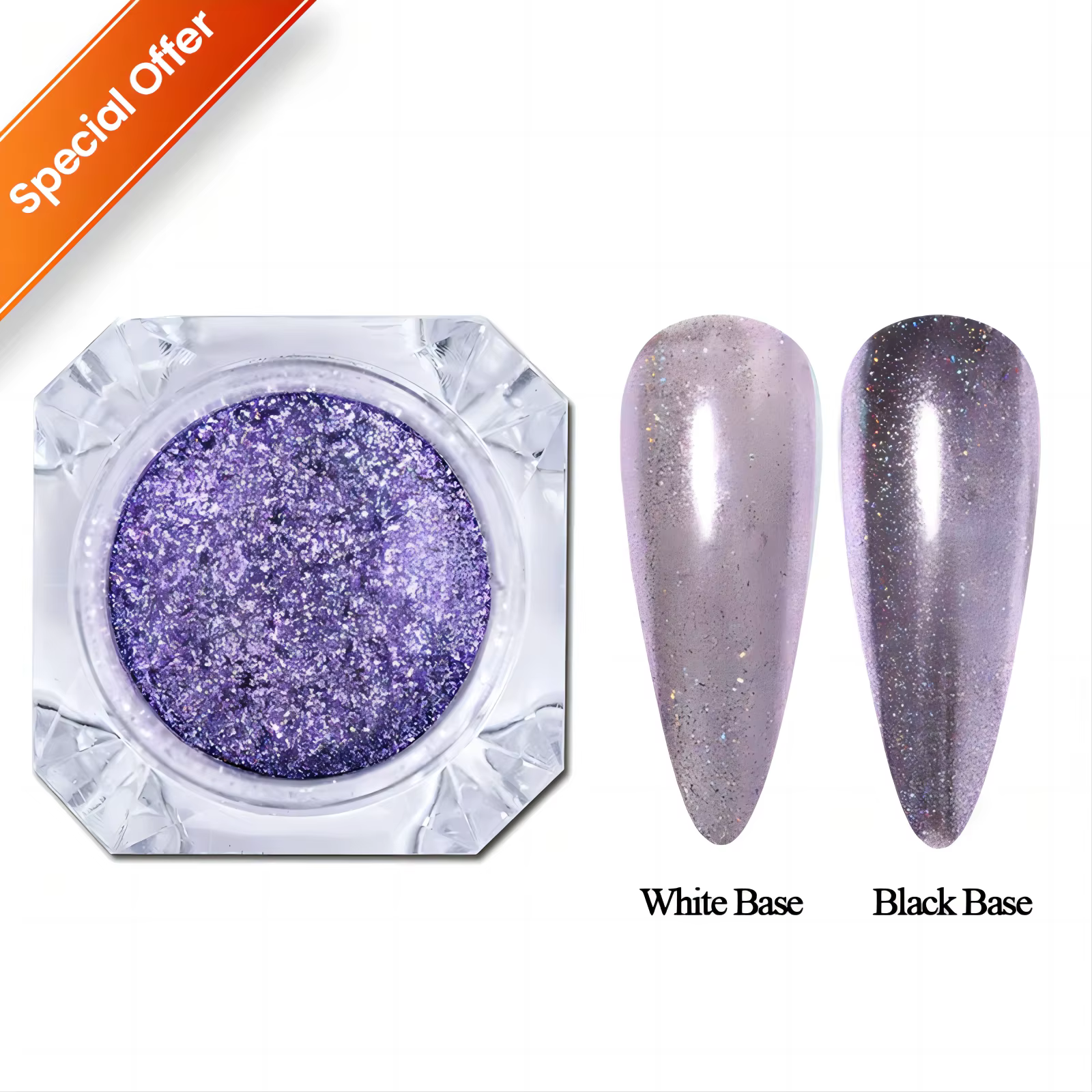 NICOLE DIARY – poudre à ongles miroir au clair de lune, aurore, effet métallique, paillettes argenté