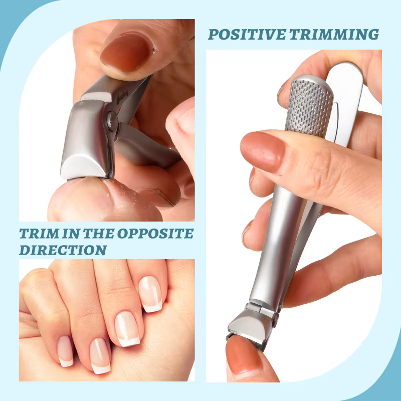 Coupe-ongles pliant pour une coupe facile des ongles épais, des ongles durs, en acier inoxydable, no